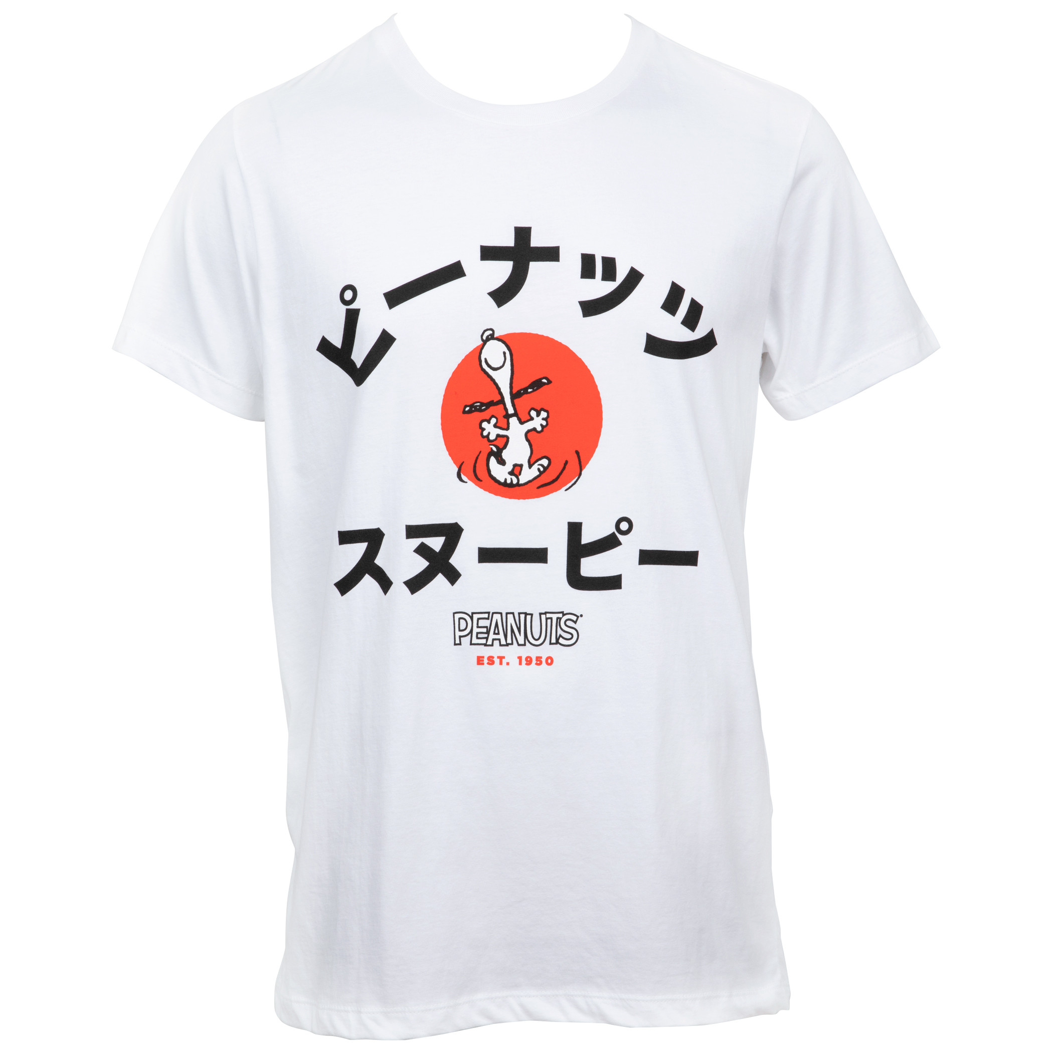 Peanuts Snoopy Dog Japanese Katakana Text T-Shirt